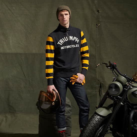 Highly Quarter-Zip Sweatshirt in Black and Gold