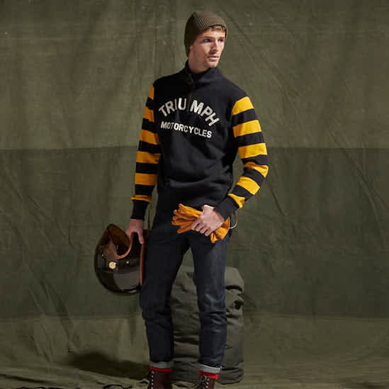 Highly Quarter-Zip Sweatshirt in Black and Gold