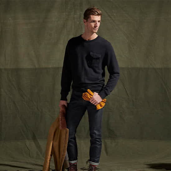Tail Tidy Pocket Crew Sweatshirt Black