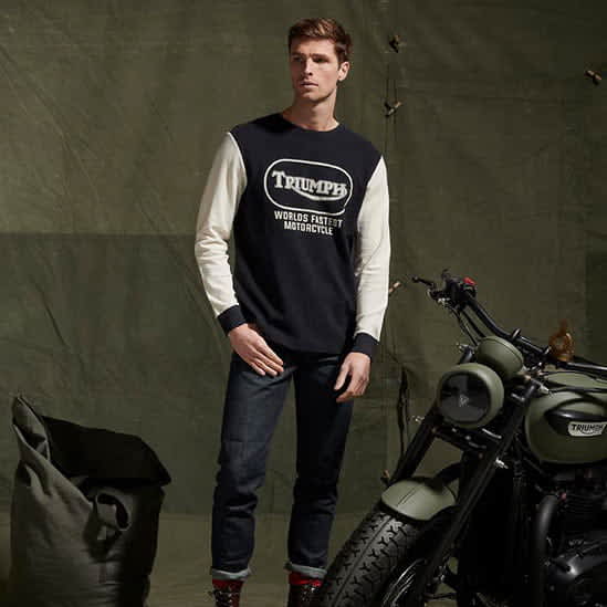 Fastest Waffle Long Sleeve Tee in Black and Bone