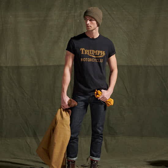 Barwell Printed Tee in Black
