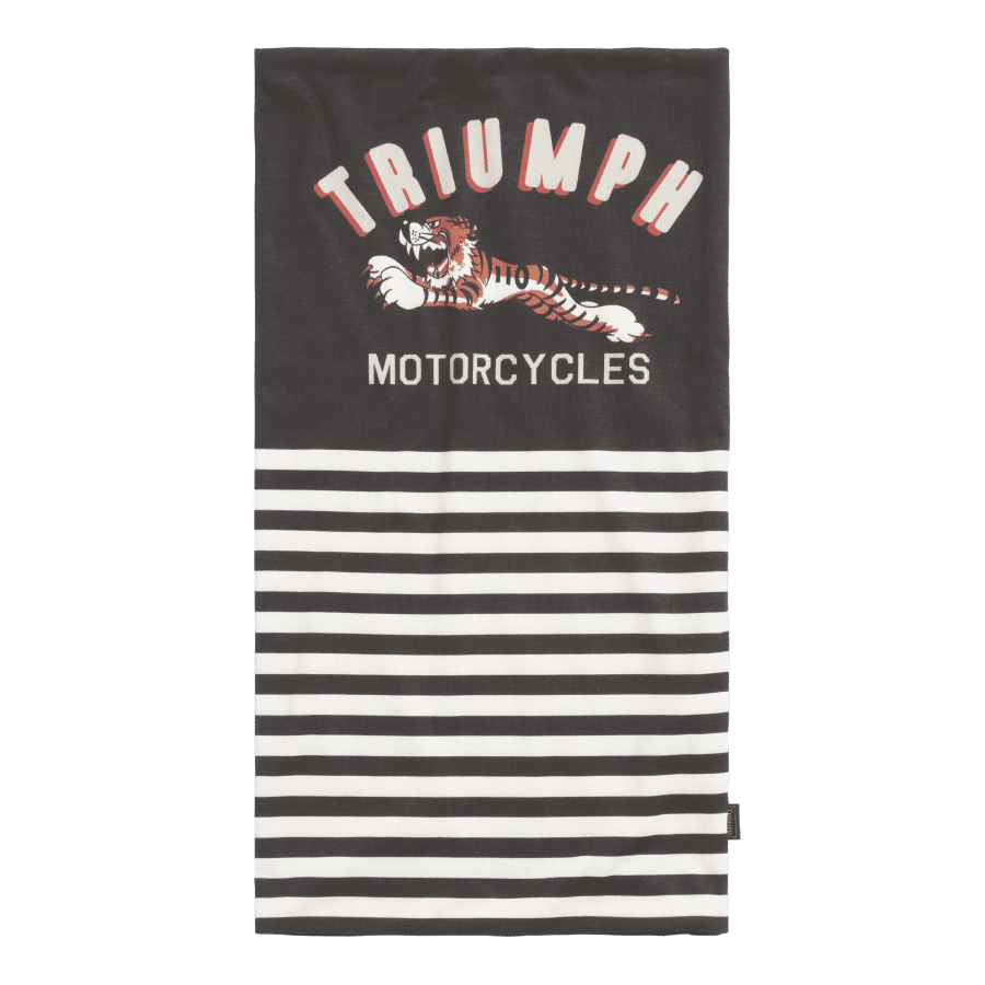 Super Tube Striped Neck Tube in Black