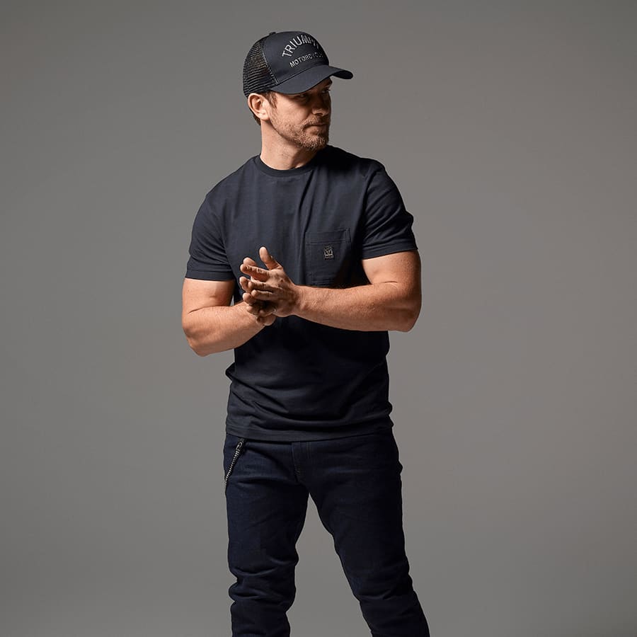 Coast Trucker Cap in Black and Grey