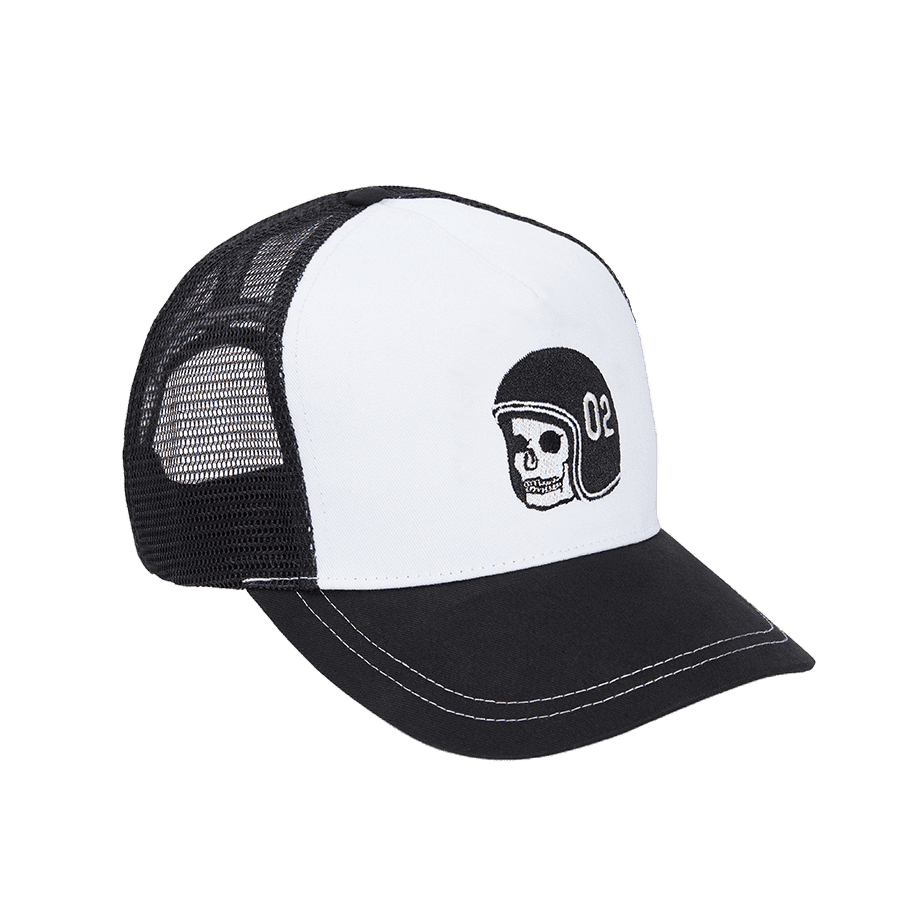 Croft Cap in White and Black