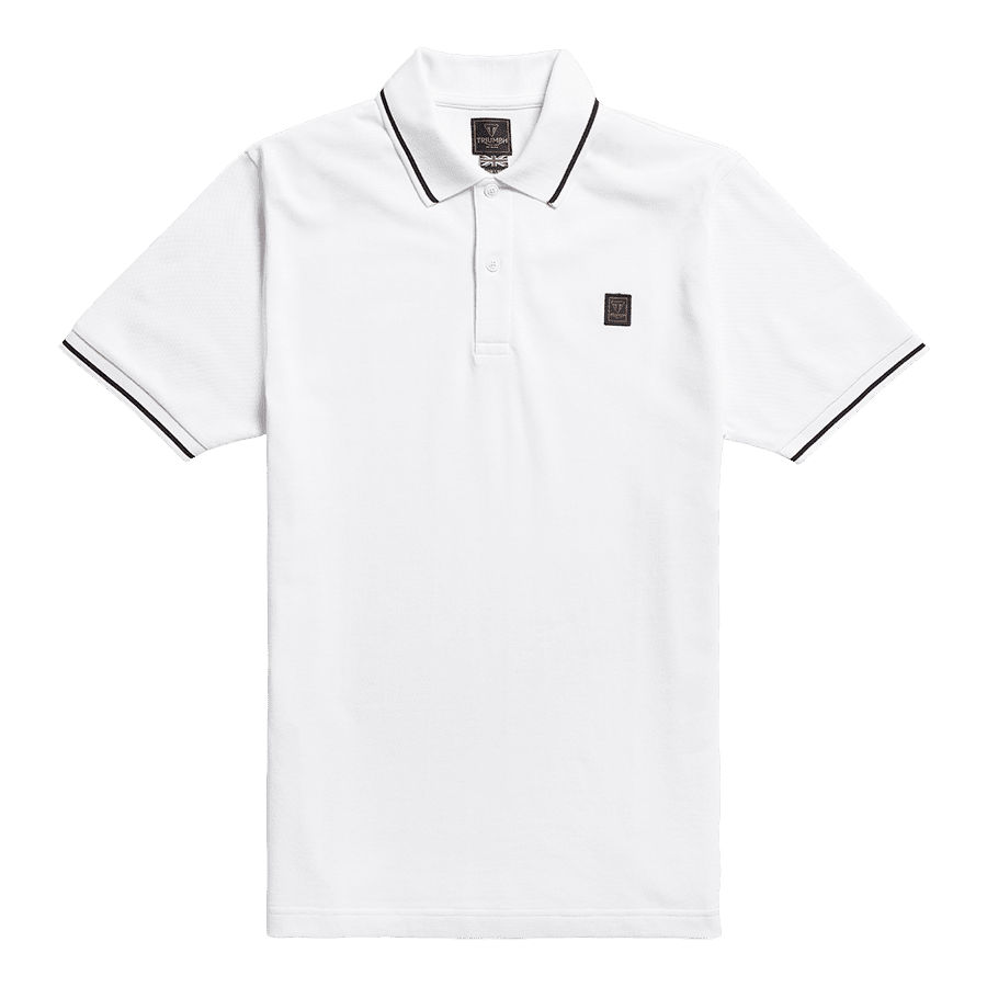 Lustleigh Woven Label Polo Shirt White