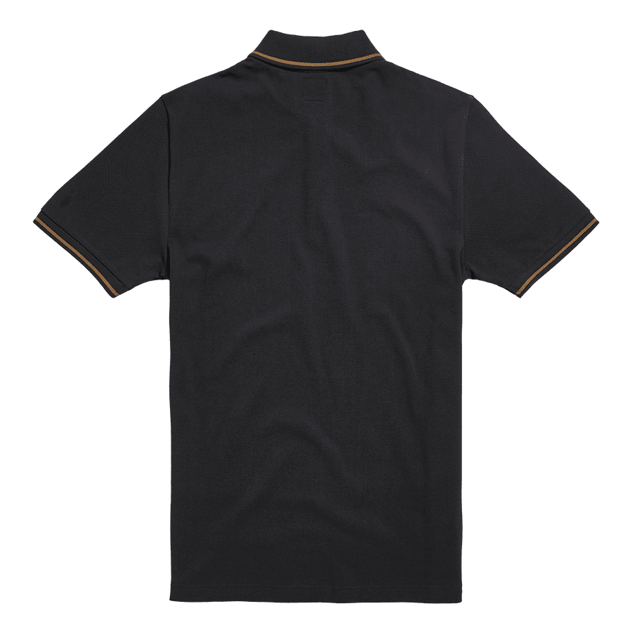 Lustleigh Woven Label Polo Shirt in Black
