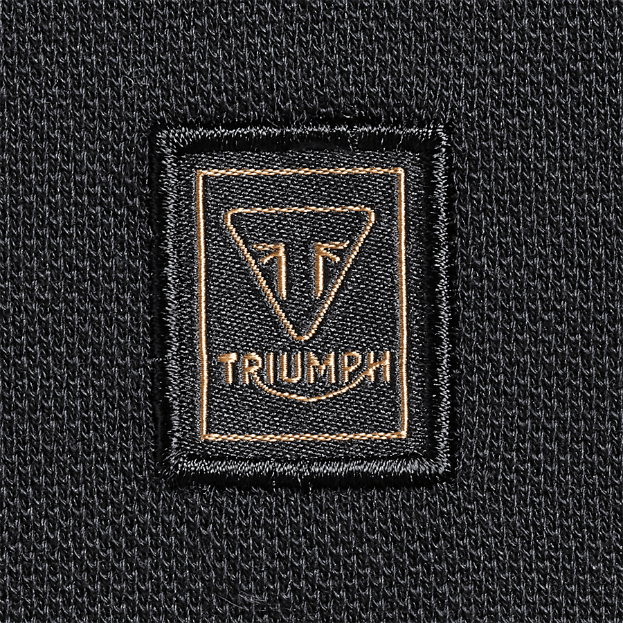 Lustleigh Woven Label Polo Shirt in Black