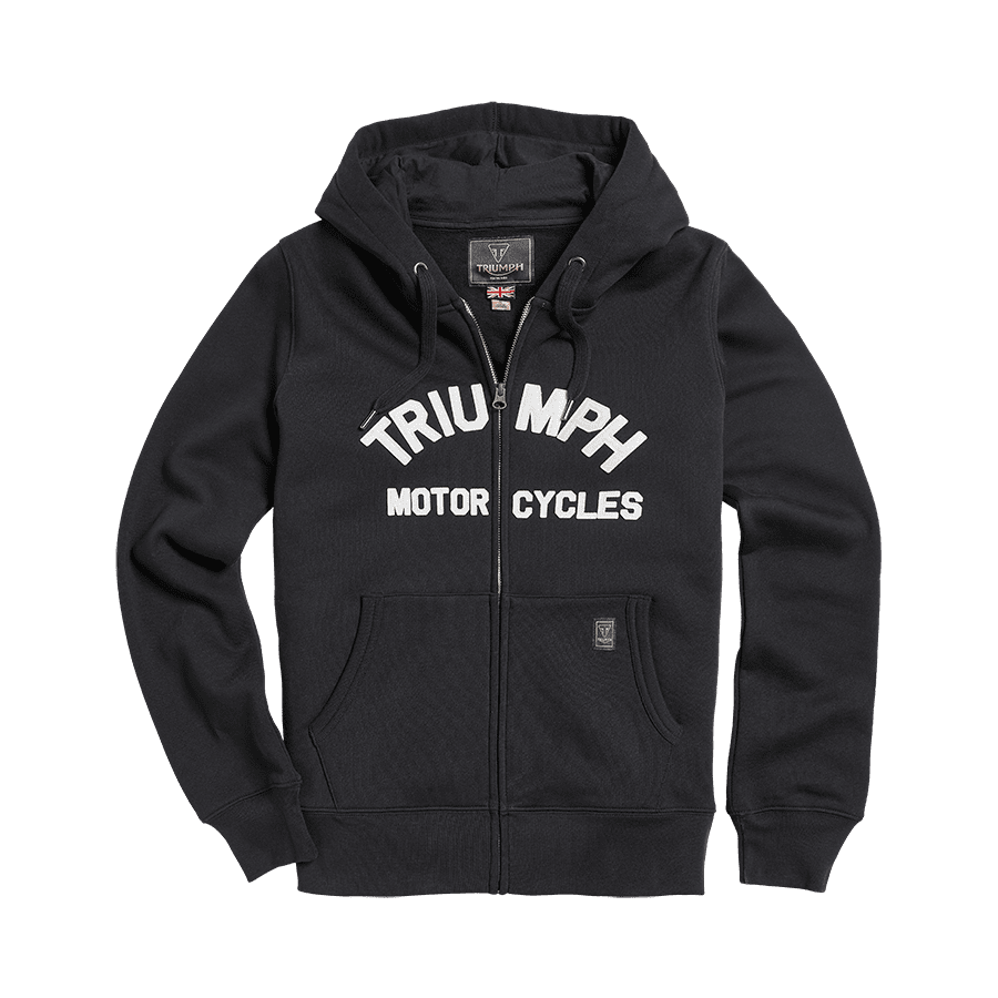 Lymm Womens Full-Zip Hoodie in Black
