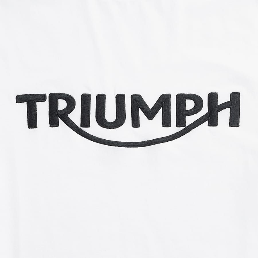 Bamburgh Embroidered Logo Tee in White
