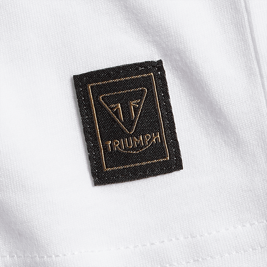 Bamburgh Embroidered Logo Tee in White