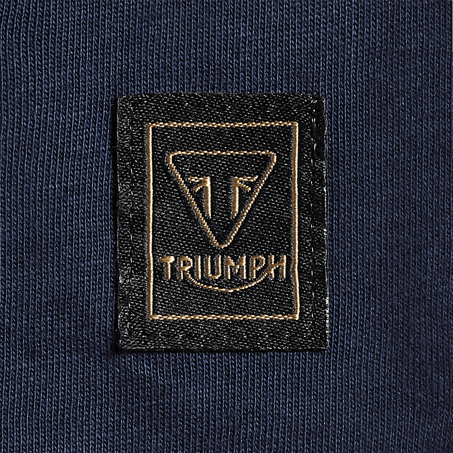 Bamburgh Embroidered Logo Tee in Navy