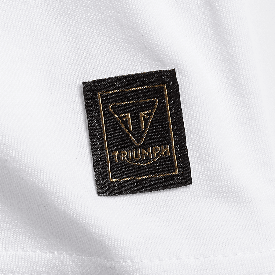 Burnham Arch Logo Printed Tee in White