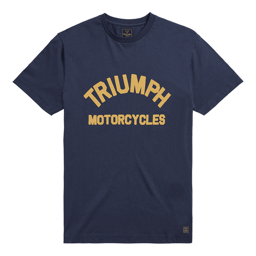 Burnham Arch Logo Printed Tee in Navy