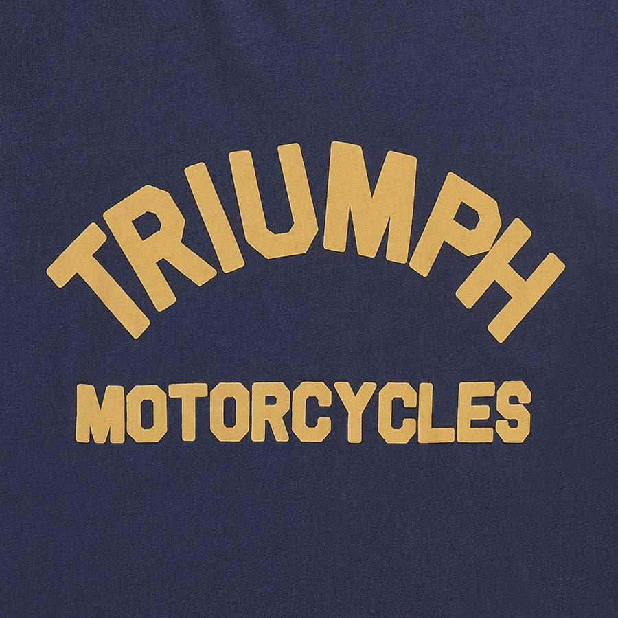 Burnham Arch Logo Printed Tee in Navy