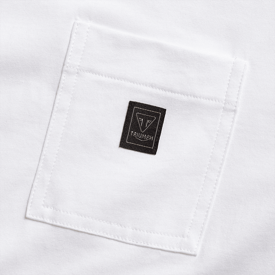 Ditchling Back Logo Pocket Tee in White