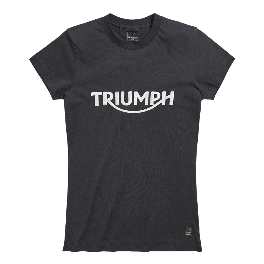 Gwynedd Womens Embroidered Tee in Black