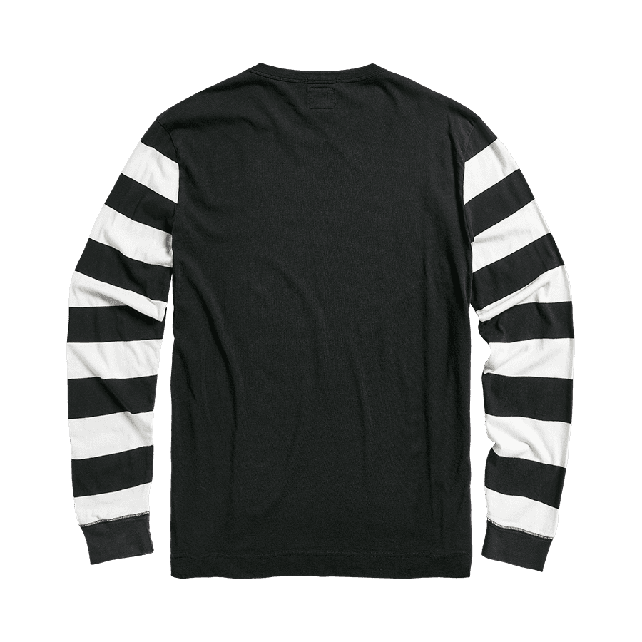 Ignition Coil Stripe Long Sleeve Tee in Black