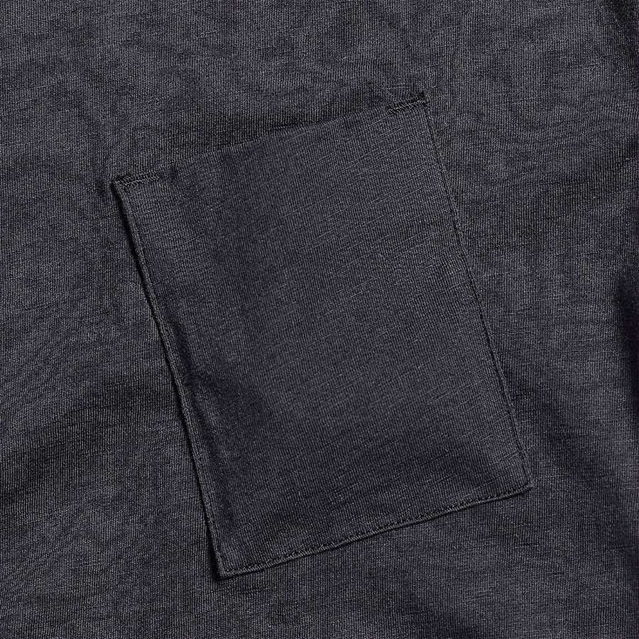Spark Plug Slub Pocket T-Shirt Black