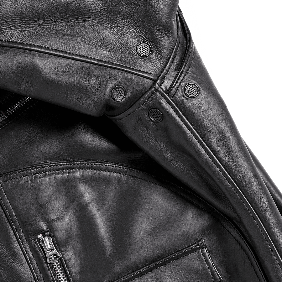 Deacon Classic D Pocket Leather Jacket Black