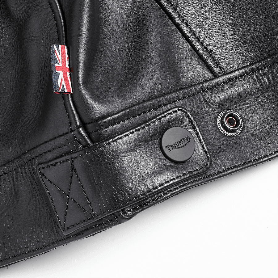 Deacon Classic D Pocket Leather Jacket Black