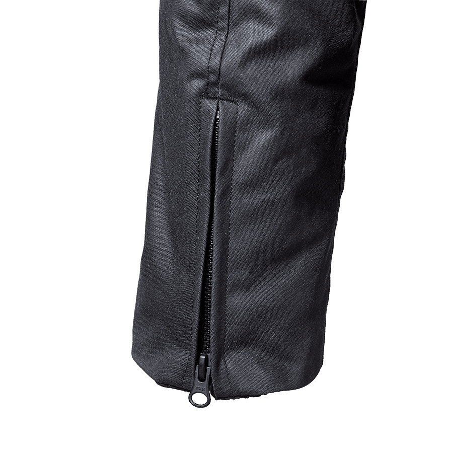 Kirk Waxed Cotton Biker Jacket Black