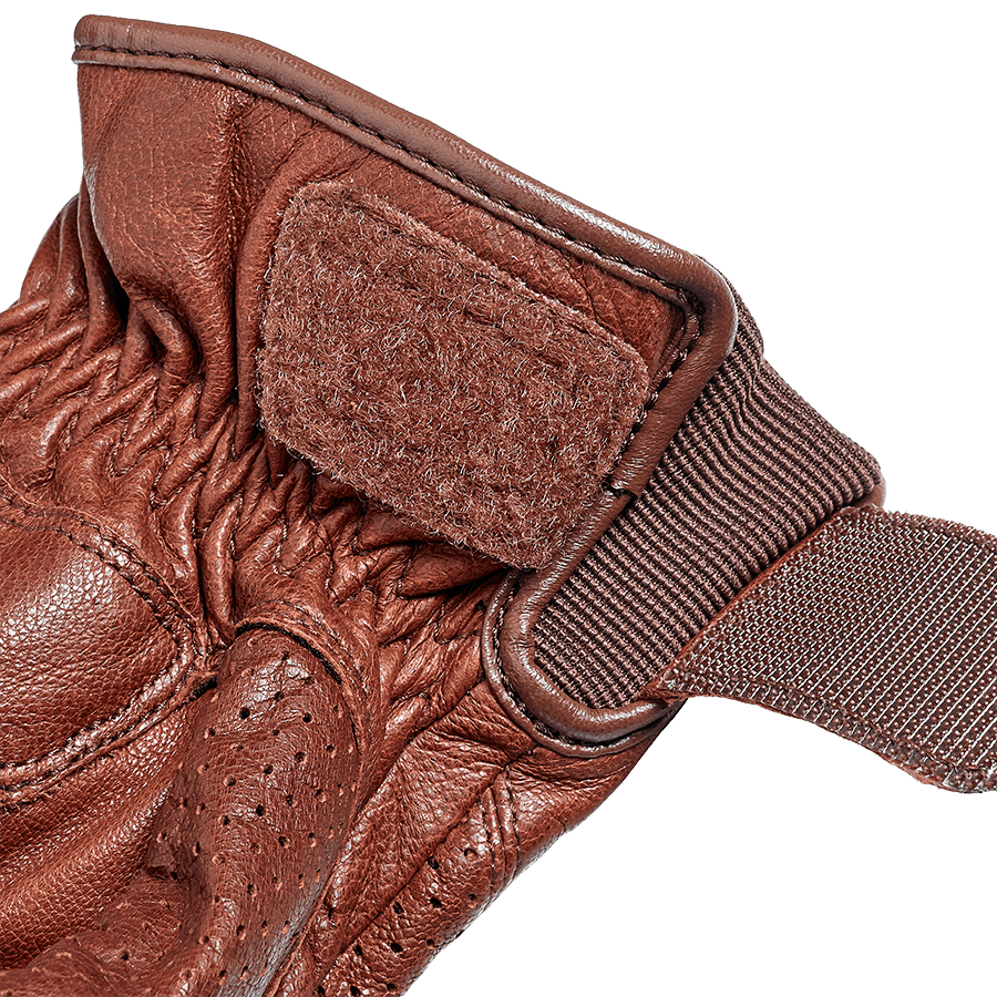 Banner Brown Leather Motorcycle Gloves