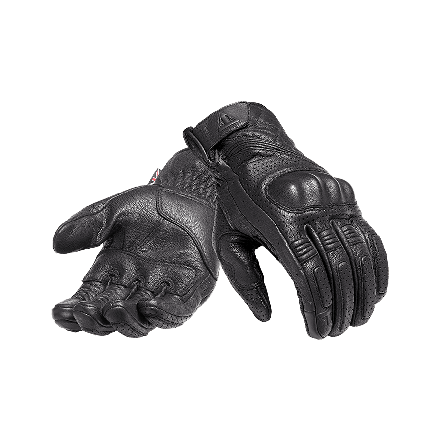Harleston Leather Gloves with D3O® Protective Knuckles in Black