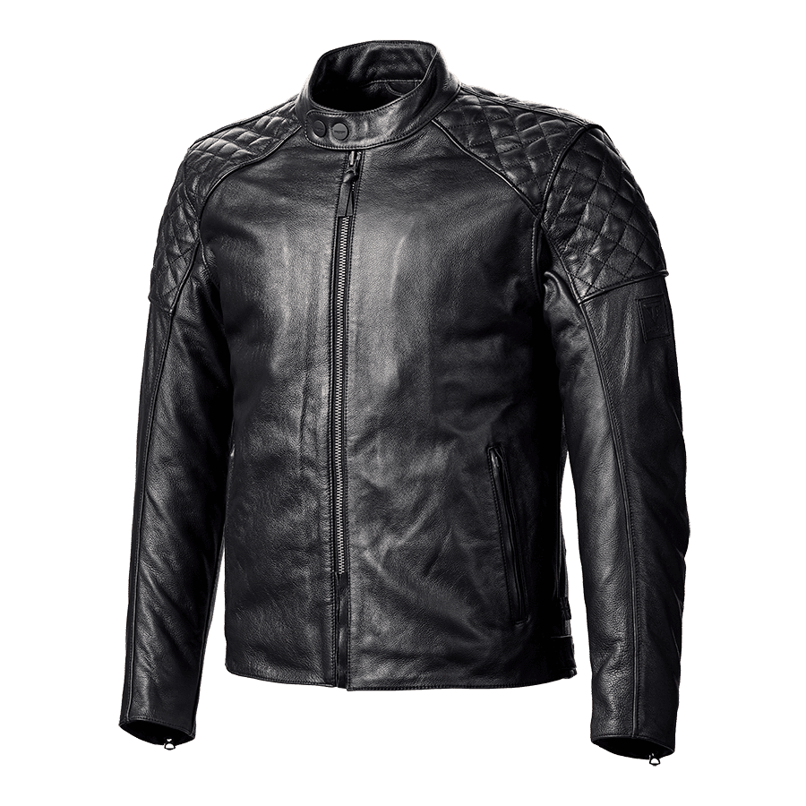 Braddan Leather Motorcycle Jacket - All Black