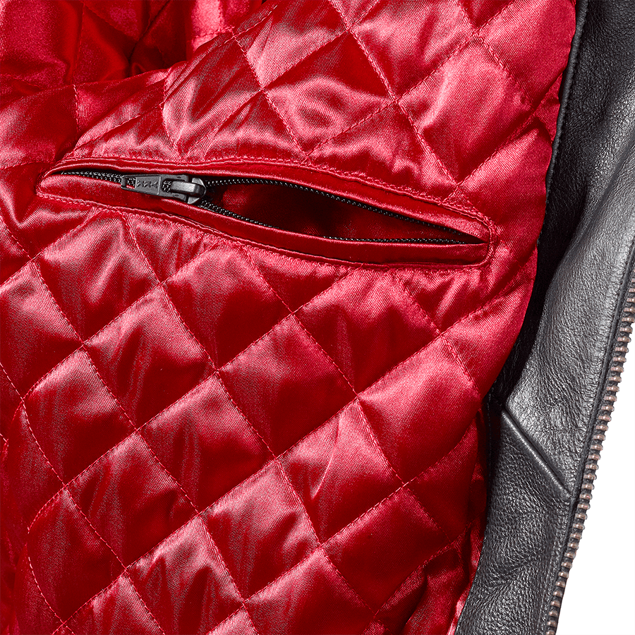Braddan Leather Motorcycle Jacket - All Black