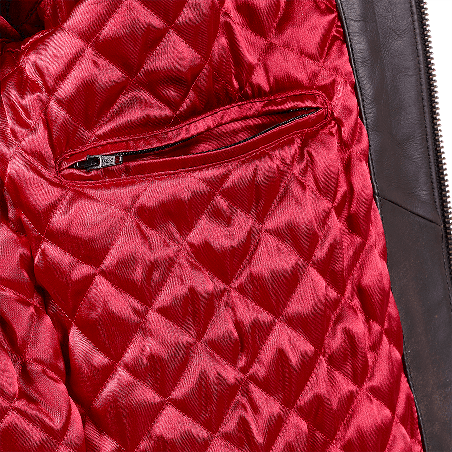 Vance Brown Leather Motorcycle Jacket