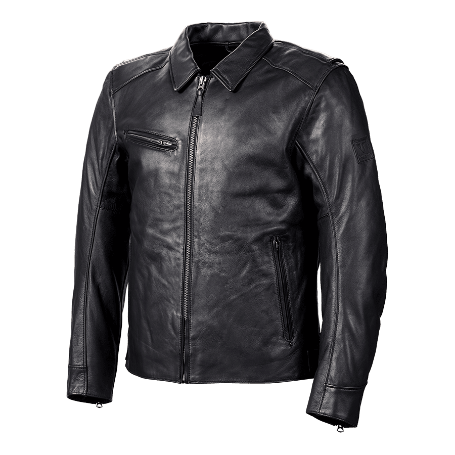 Vance Black Leather Motorcycle Jacket