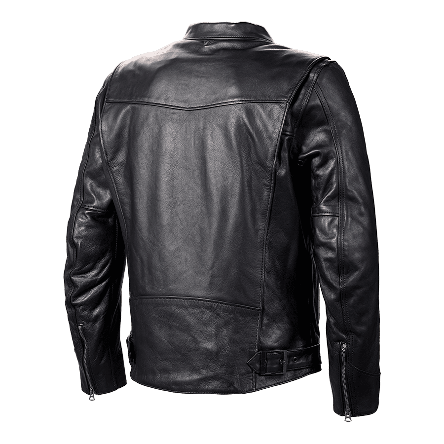 Vance Black Leather Motorcycle Jacket
