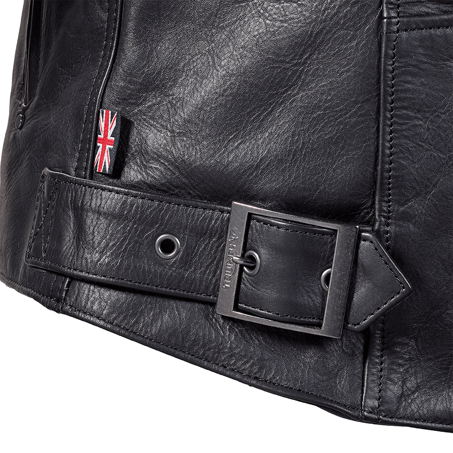 Vance Black Leather Motorcycle Jacket