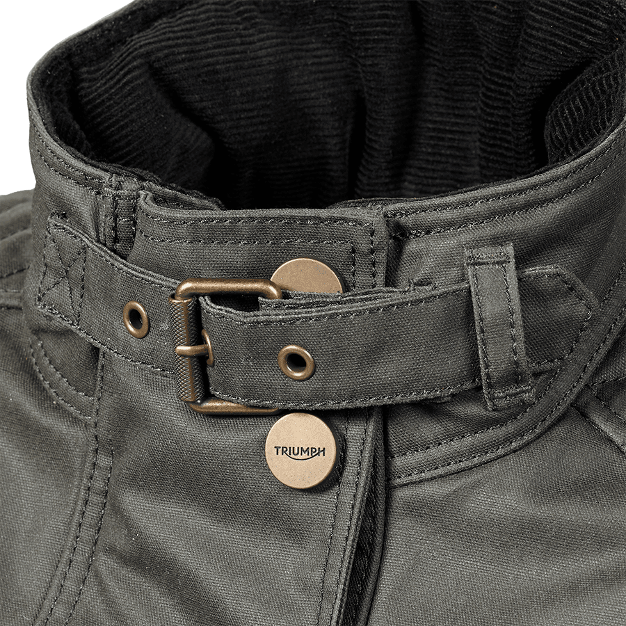 Beck Womens Motorcycle Jacket in Khaki