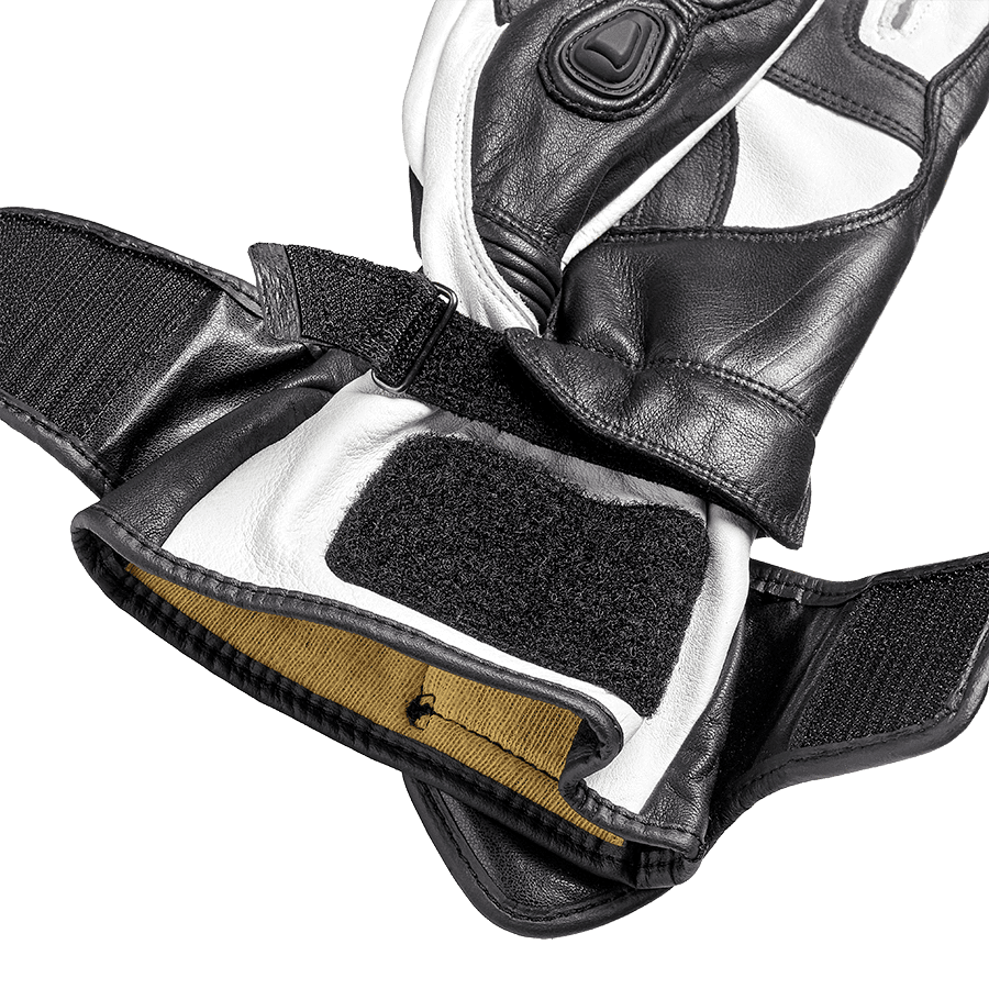 Triple Black Leather Motorcycle Gloves
