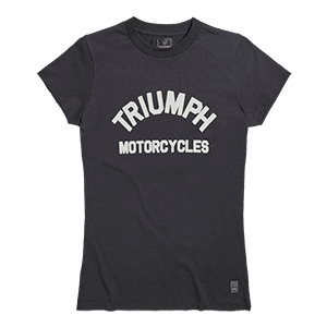 Luss Womens Arch Logo Tee in Black