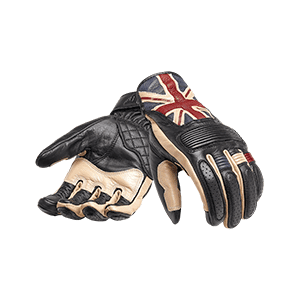Flag Leather Motorcycle Gloves