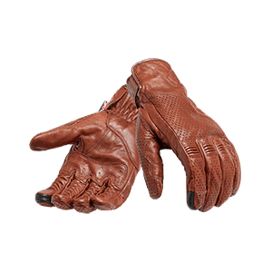 Banner Brown Leather Motorcycle Gloves