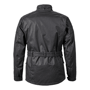 Beck 2 Wax Cotton Motorcycle Jacket in Black