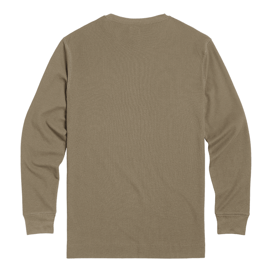 Bettmann Long Sleeve Waffle Tee Khaki