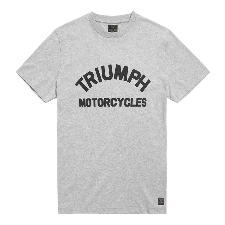 Burnham Arch Logo Print Tee Grey