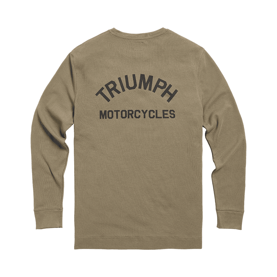 Dean Long Sleeve Waffle Tee Khaki
