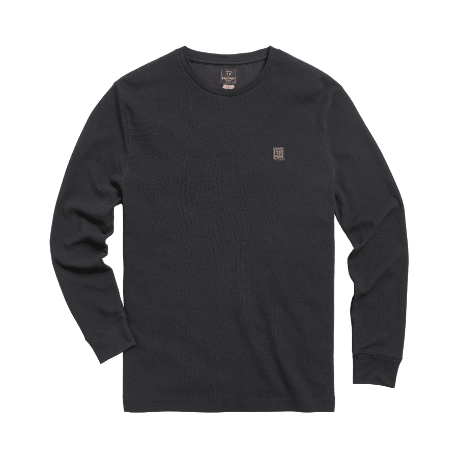 Dean Long Sleeve Waffle Tee Black
