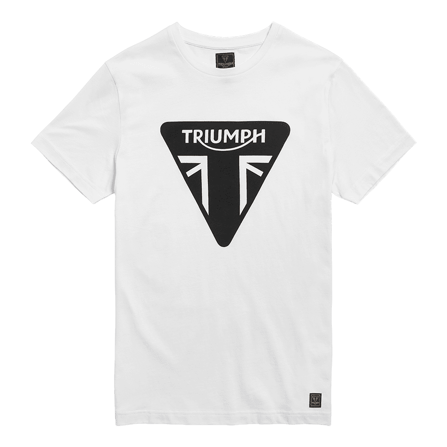 Helston Printed Logo Tee White