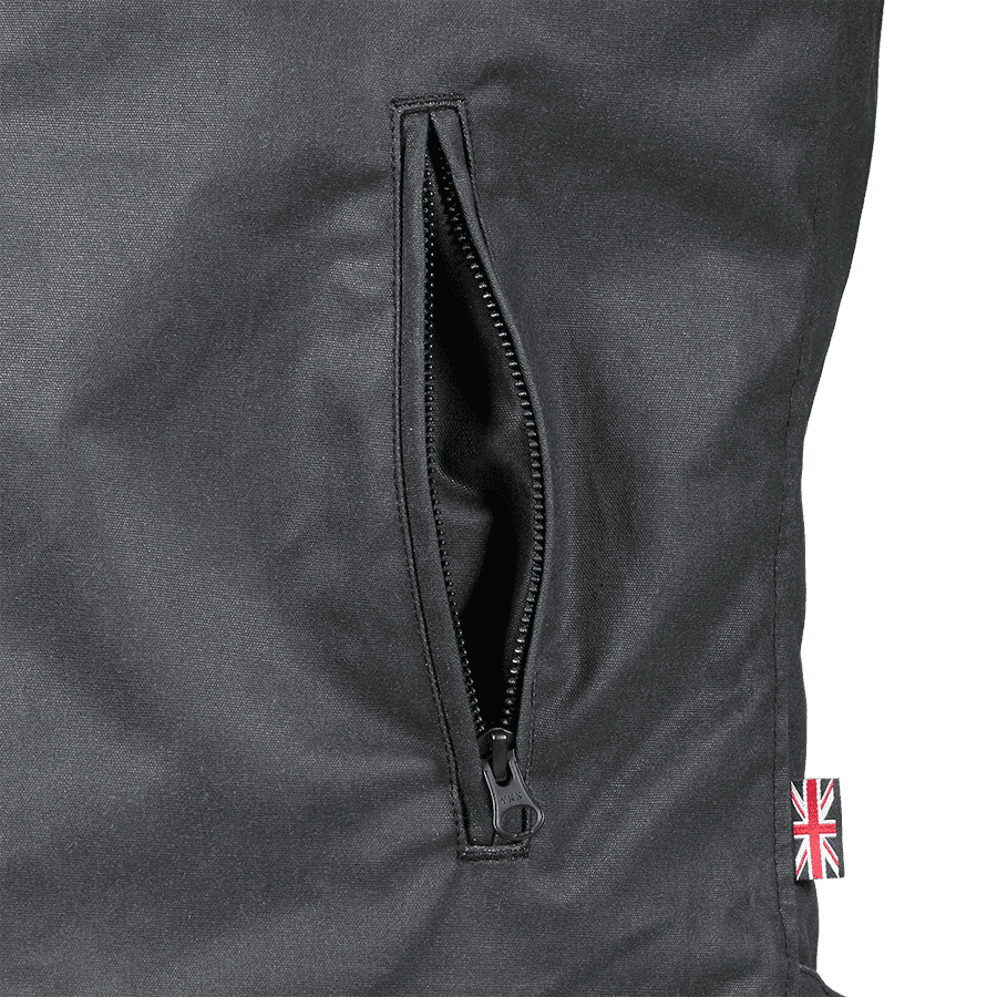 Braddan Wax Motorcycle Jacket in Black