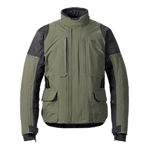 Triumph Motorcycle Adventure Clothing Leith Jacket Khaki Front Flat Shot