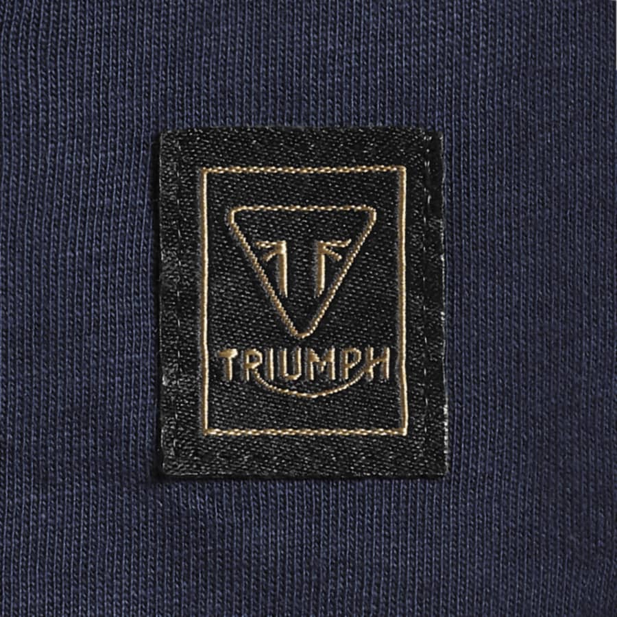 Bamburgh Embroidered Logo Tee in Navy
