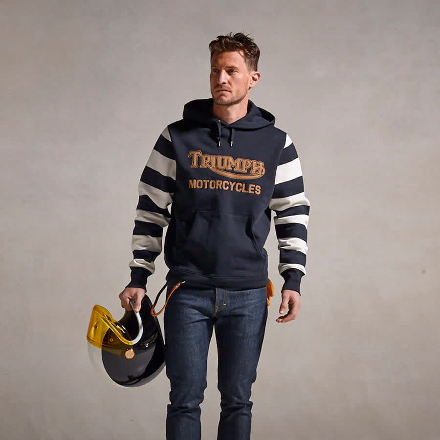 Oddstone Block Stripe Hoodie Black