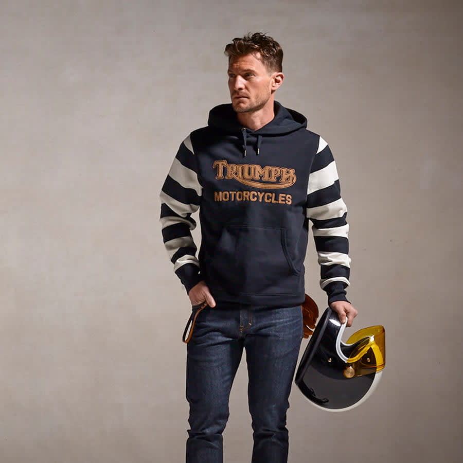 Oddstone Block Stripe Hoodie Black