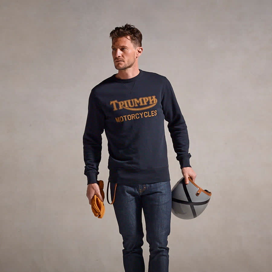 Radial Crew Sweatshirt in Black